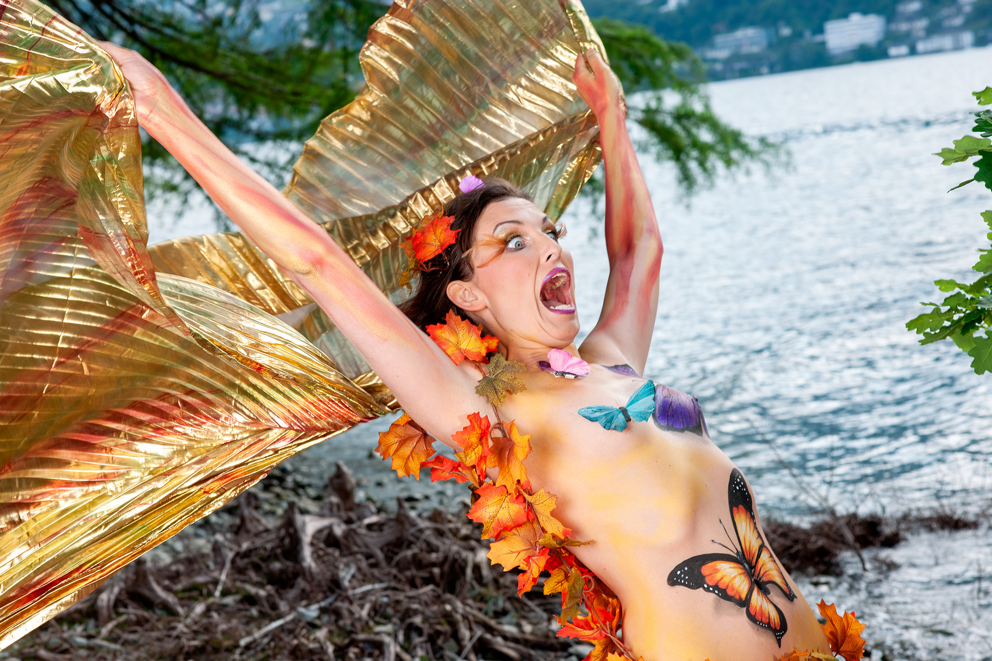 Progetto farfalle body painting sulle isole di brissago 2012 14